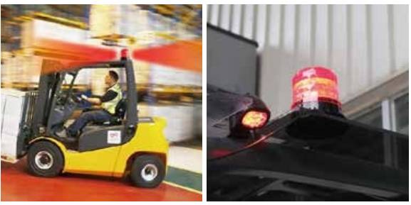 Forklift with Warning Light